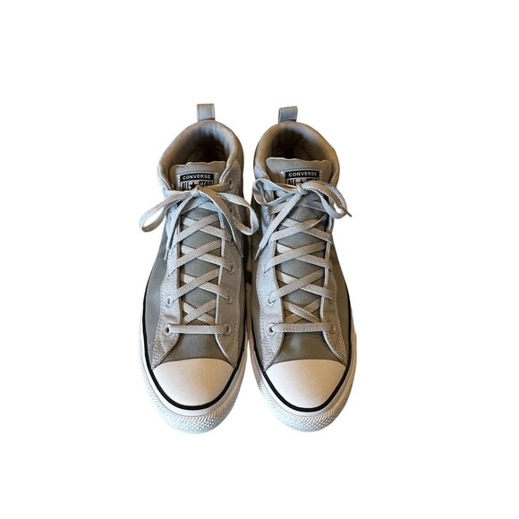 Converse Chuck Taylor All Star Gray Mid Top Street Unisex Sneakers Size 13 Mens - Picture 8 of 12
